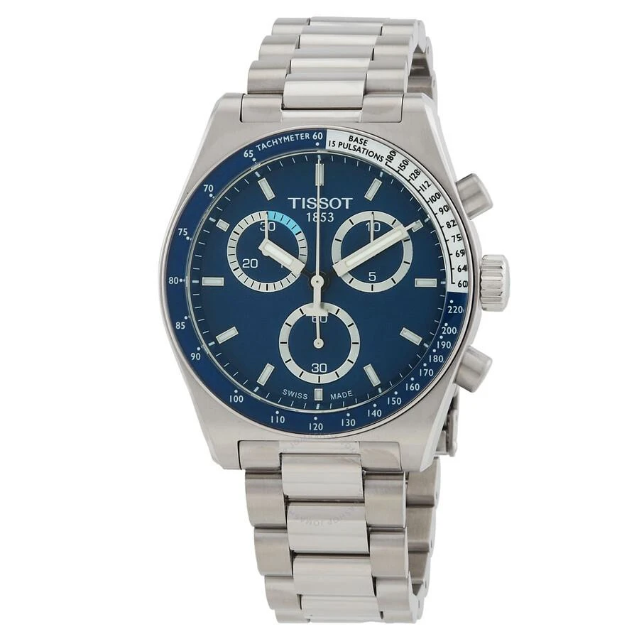 商品Tissot|PR516 Chronograph Quartz Blue Dial Men's Watch T149.417.11.041.00,价格¥2592,第1张图片