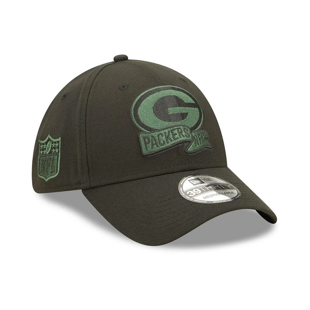 商品New Era|Men's Black Green Bay Packers 2022 Sideline 39THIRTY Flex Hat,价格¥285,第1张图片