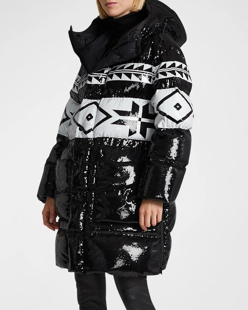 商品Ralph Lauren|Fair Isle Sequin Embellished Puffer Coat,价格¥13507,第1张图片