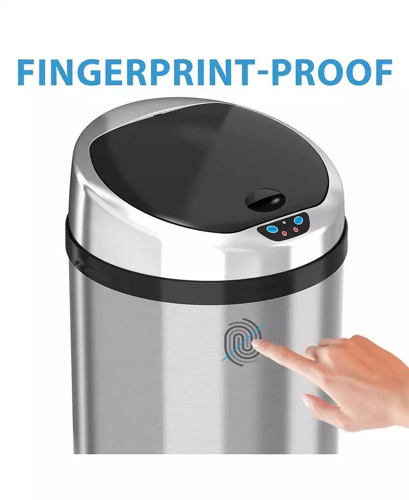 iTouchless 8 Gallon Round Sensor Trash Can with Deodorizer, Stainless Steel 商品
