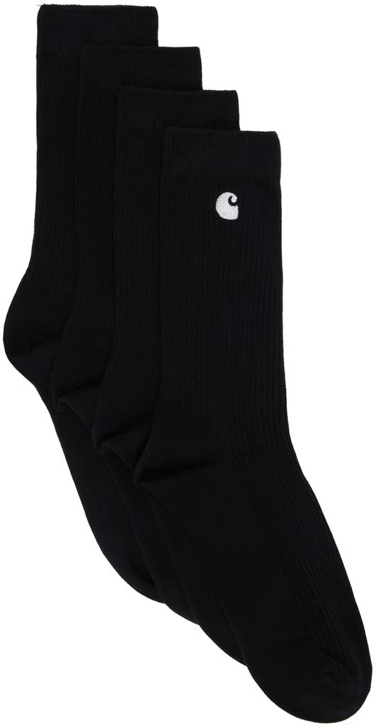 商品Carhartt WIP|Two-Pack Black Madison Socks,价格¥352,第1张图片