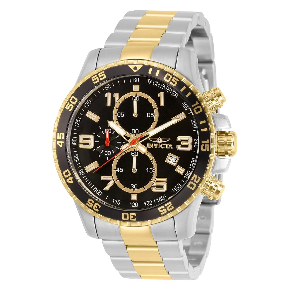 商品Invicta|Invicta 14876 Men's Two Tone Yellow Bracelet Quartz Specialty Chrono Black Dial Date Watch,价格¥499,第1张图片