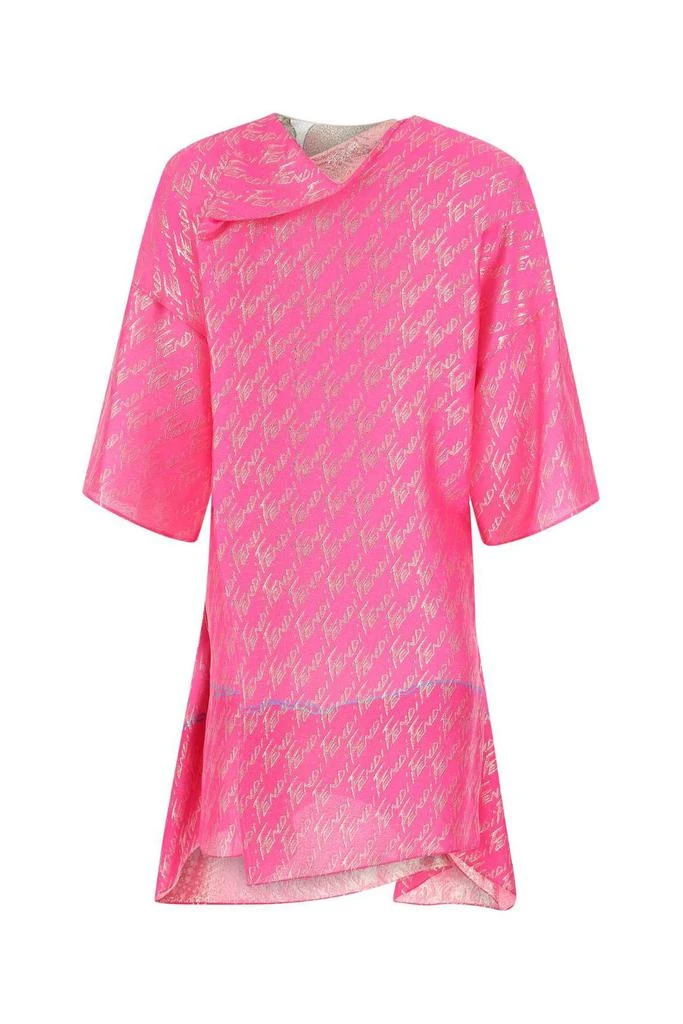 商品Fendi|Fendi Prinetd Crewneck Mini T-Shirt Dress,价格¥15595,第2张图片详细描述