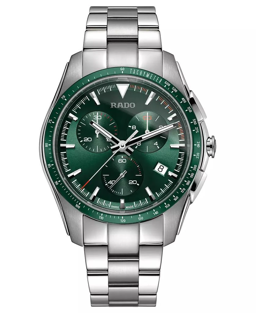 商品Rado|Men's Swiss Chronograph HyperChrome Stainless Steel Bracelet Watch 45mm,价格¥9833,第1张图片