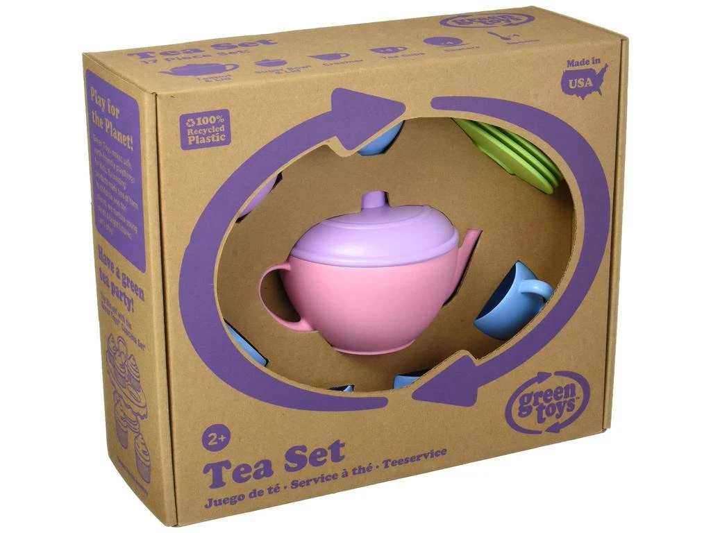 商品Green Toys|Green Toys Tea Set, Pink CB - 17 Piece Pretend Play, Motor Skills, Language & Communication Kids Role Play Toy. No BPA, phthalates, PVC. Dishwasher Safe, Recycled Plastic, Made in USA.,价格¥199,第2张图片详细描述