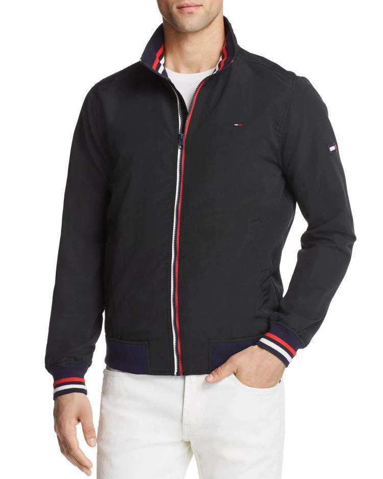 商品Tommy Hilfiger|Tommy Jeans Varsity Stripe Bomber Jacket,价格¥717,第1张图片