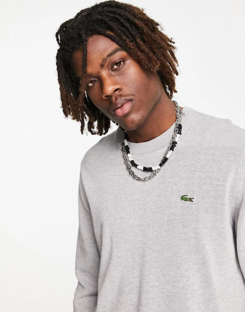 商品Lacoste|Lacoste crew neck jumper in grey,价格¥1056,第1张图片