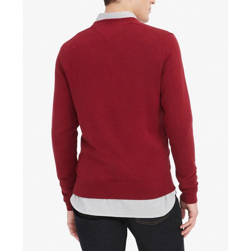商品Tommy Hilfiger|Men's Essential Solid V-Neck Sweater, Created for Macy's,价格¥302,第2张图片详细描述