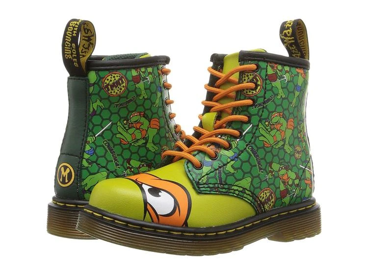 商品Dr. Martens|Dr. Martens Kid's Collection Ninja Turtles Mikey (Toddler) 儿童马丁靴,价格¥530,第1张图片