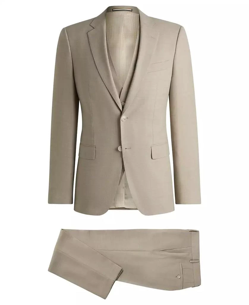 商品Hugo Boss|Men's Patterned Stretch Wool Slim-Fit Three-Piece Suit,价格¥5143,第3张图片详细描述