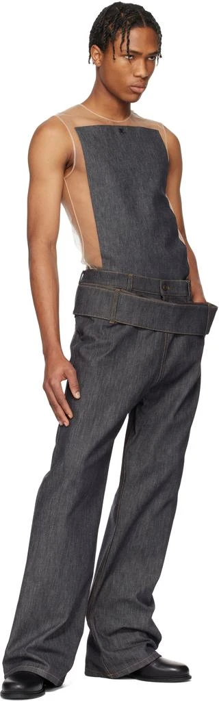 商品Courrèges|Gray Double Belt Denim Jeans,价格¥9750,第4张图片详细描述