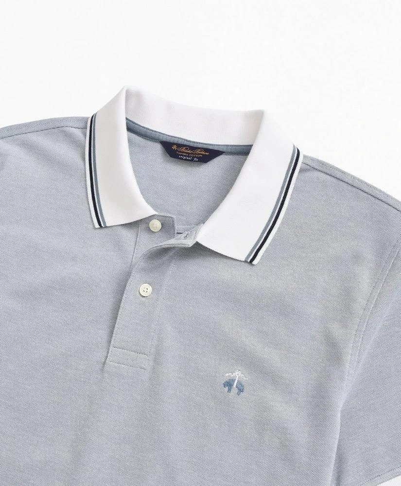 商品Brooks Brothers|Original Fit Stretch Striped-Trim Polo Shirt,价格¥294,第2张图片详细描述