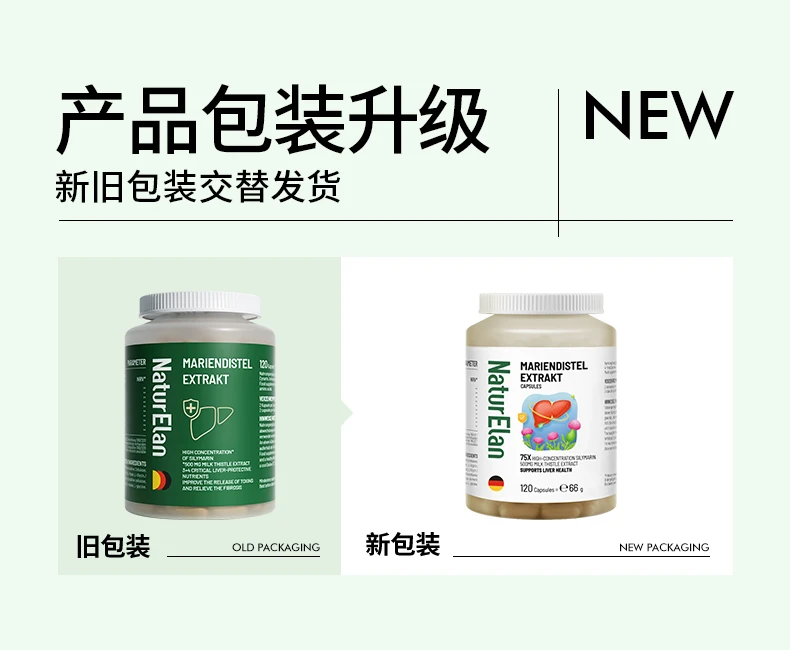 德国进口 NaturElan 护肝片 120粒 肝脏养护 排毒养颜（保税仓发货）新旧包装�随机发（预售3个工作日内发货） 商品