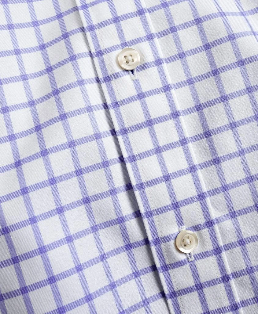 商品Brooks Brothers|Stretch Regent Regular-Fit Dress Shirt, Non-Iron Twill Short-Sleeve Grid Check,价格¥331,第3张图片详细描述