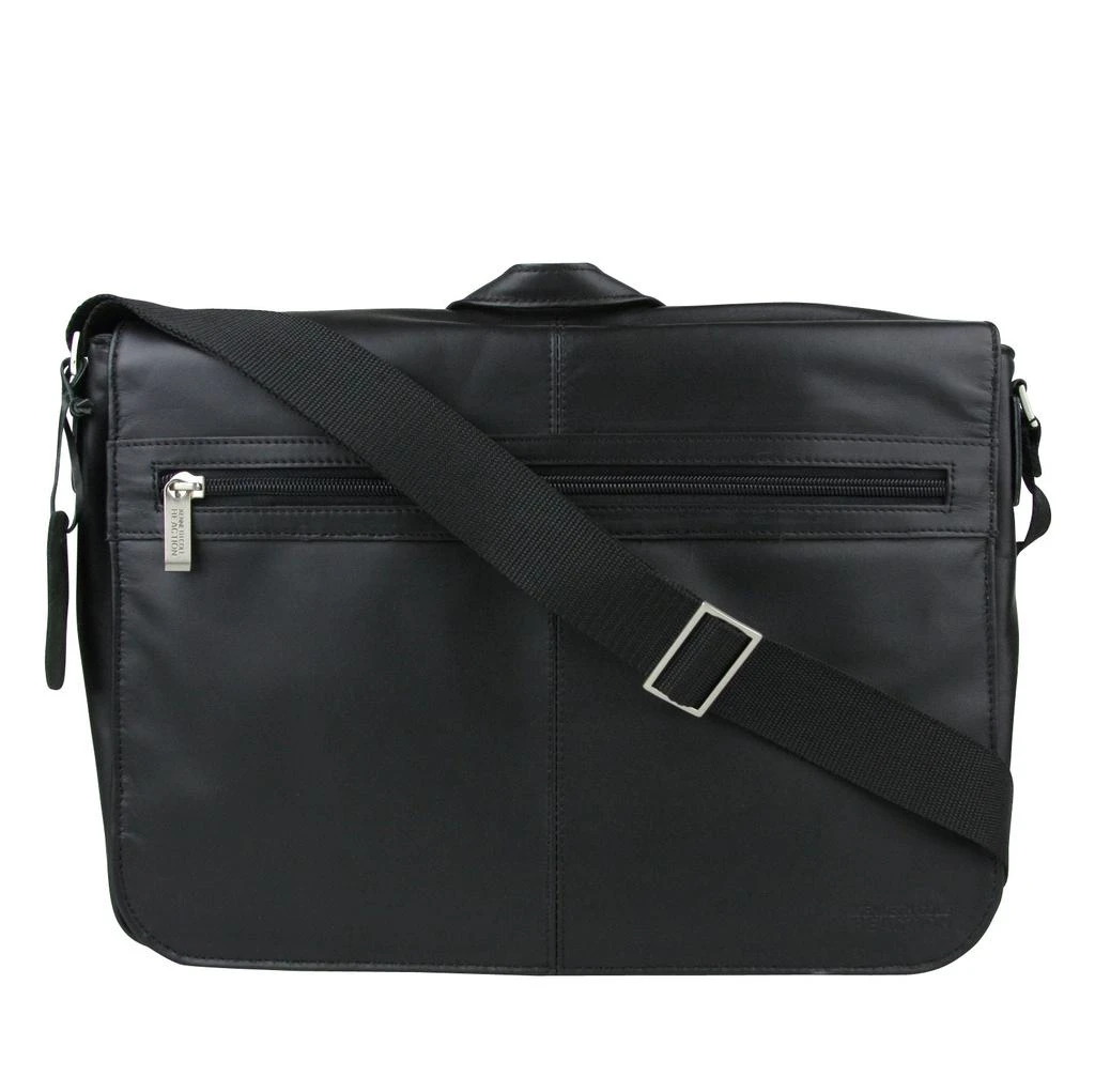 商品Kenneth Cole|Kenneth Cole Mens Mess ing In Action Reaction Black Leather Messenger Bag 529505,价格¥3330,第1张图片