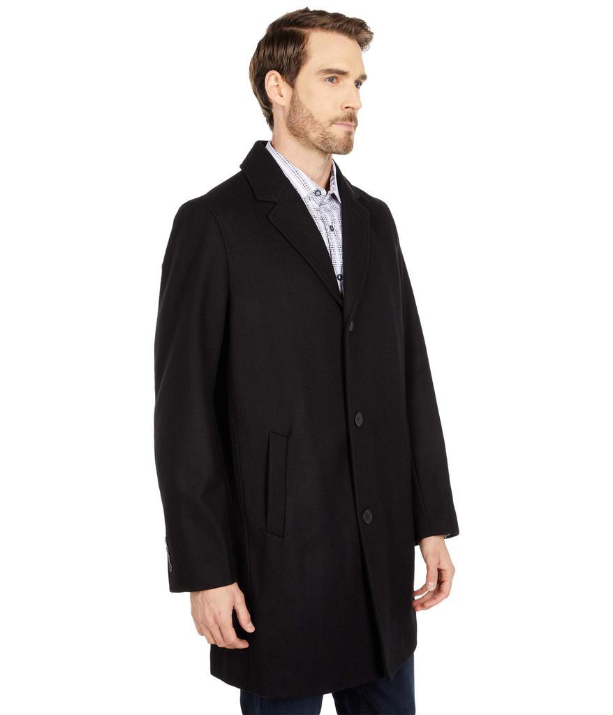 商品Cole Haan|37" Melton Wool Notched Collar Coat with Welt Body Pockets,价格¥671,第6张图片详细描述
