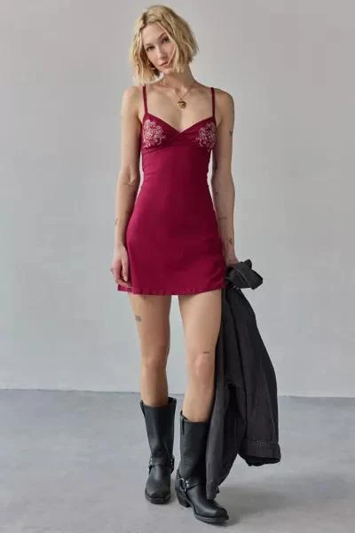 商品Motel|Motel Dimaya Embroidered Cami Mini Dress,价格¥515,第1张图片