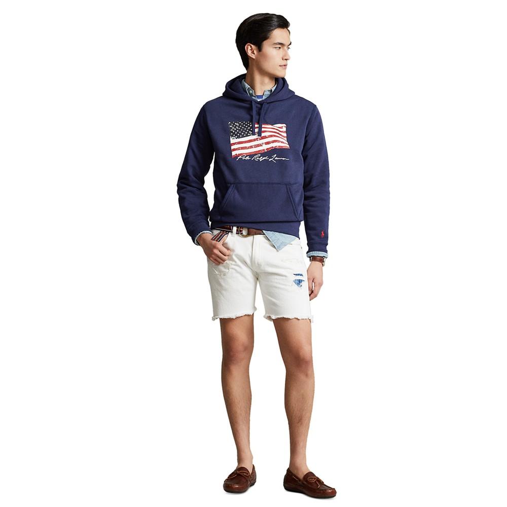 Men's American Flag Fleece Hoodie商品第4张图片规格展示
