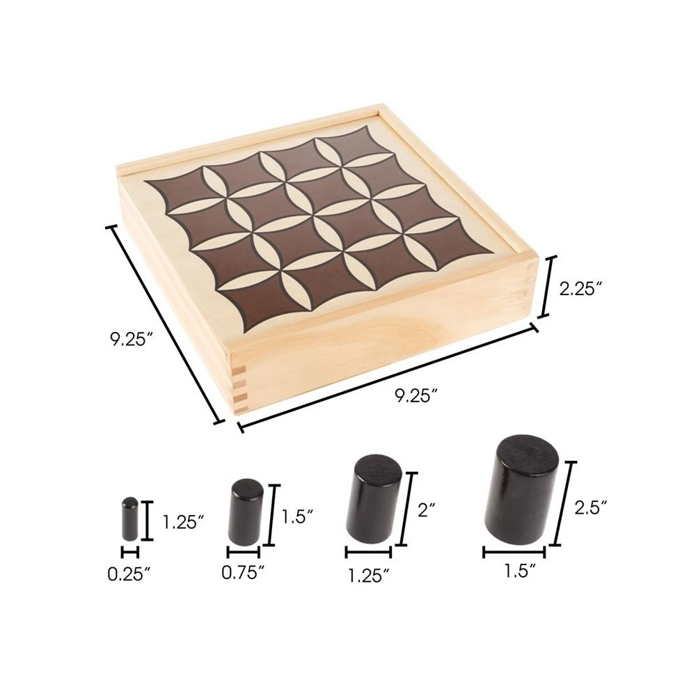 商品Trademark Global|Hey Play 3D Tic Tac Toe - Wooden Tabletop Competitive Hands -On Strategy, Logic And Skill Board Game For Two Players - Fun For Kids And Adults,价格¥362,第2张图片详细描述