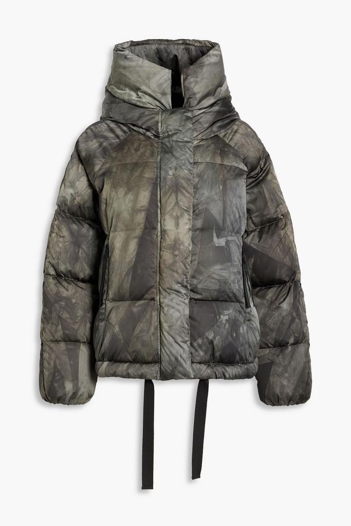 Quilted printed shell hooded down ski jacket商品第3张图片规格展示