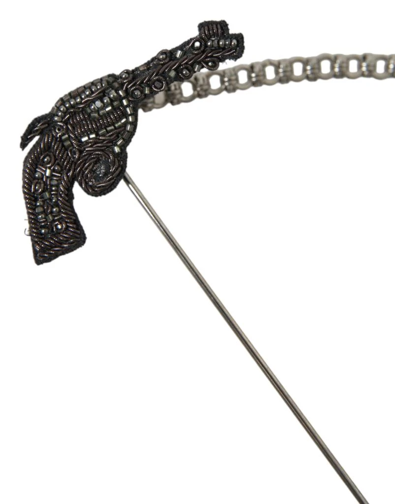 商品Dolce & Gabbana|Dolce & Gabbana Brass Copper Silk Revolver Gun Men Brooch Lapel Pin,价格¥2748,第5张图片详细描述