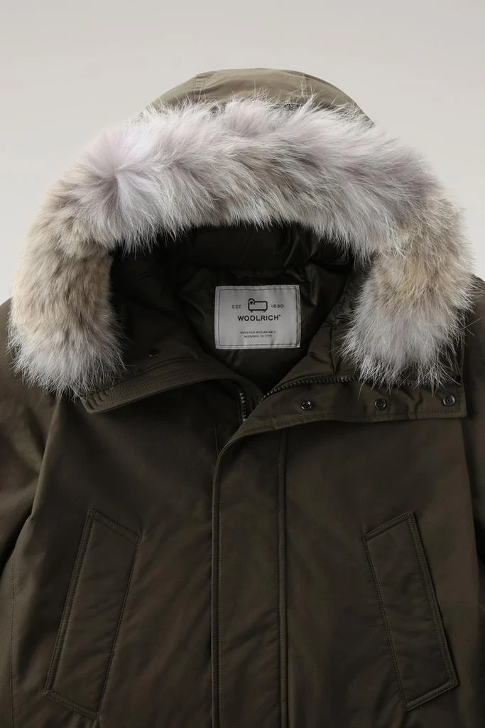 商品Woolrich|Polar Parka in Ramar Cloth with High Collar and Fur Trim - Men - Gray,价格¥5795,第2张图片详细描述