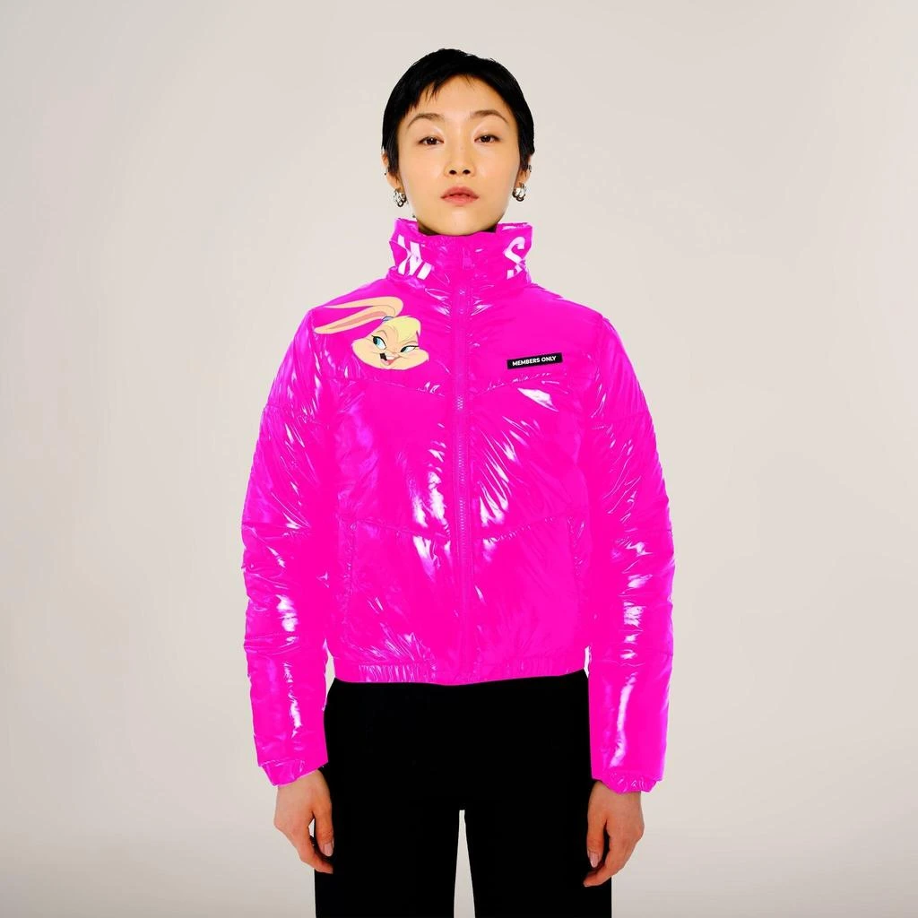 商品Members Only|Women's Space Jam High Shine Puffer with Printed Jacket,价格¥318,第1张图片