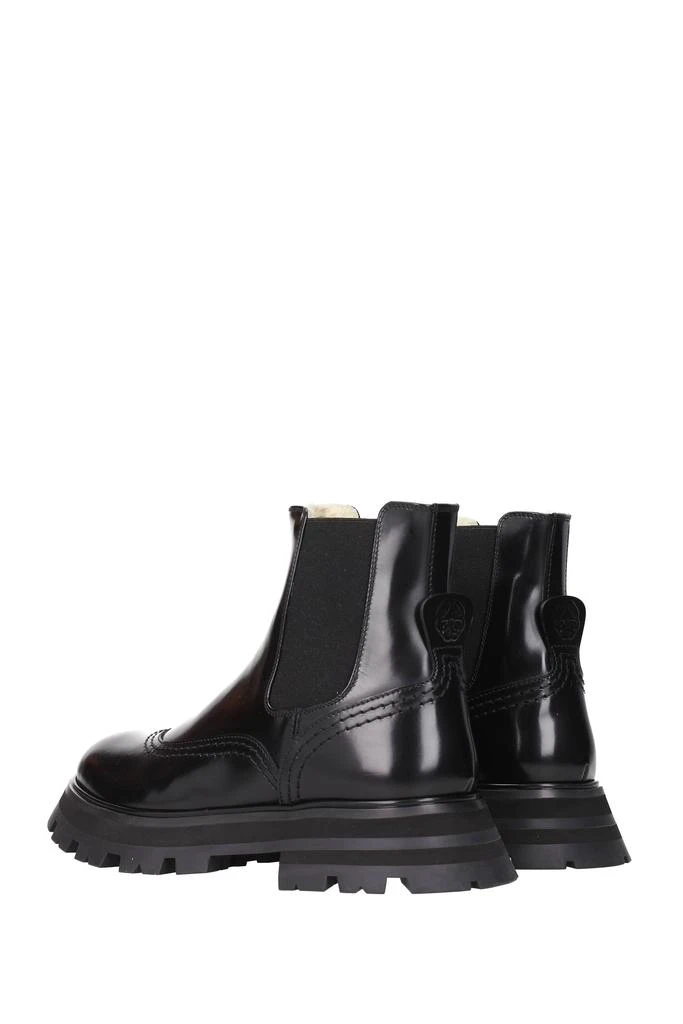 商品Alexander McQueen|Ankle boots Leather Black,价格¥2624,第4张图片详细描述