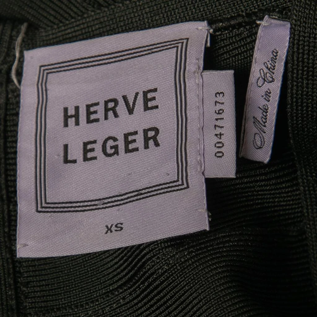 商品[二手商品] Herve Leger|Herve Leger Black Knit Fringed Bodice Lora Bandage Mermaid Gown XS,价格¥2974,第4张图片详细描述