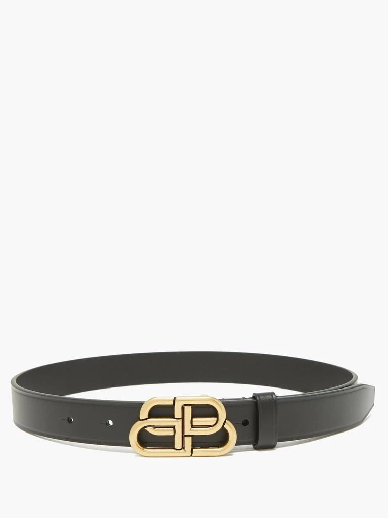 商品Balenciaga|BB-logo leather belt,价格¥3268,第3张图片详细描述