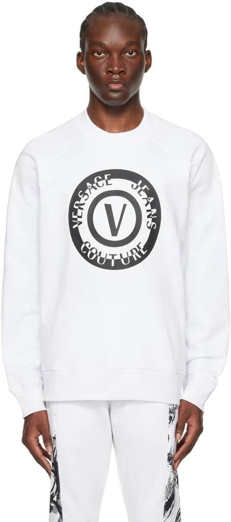 商品Versace|White V-Emblem Sweatshirt,价格¥1475,第1张图片