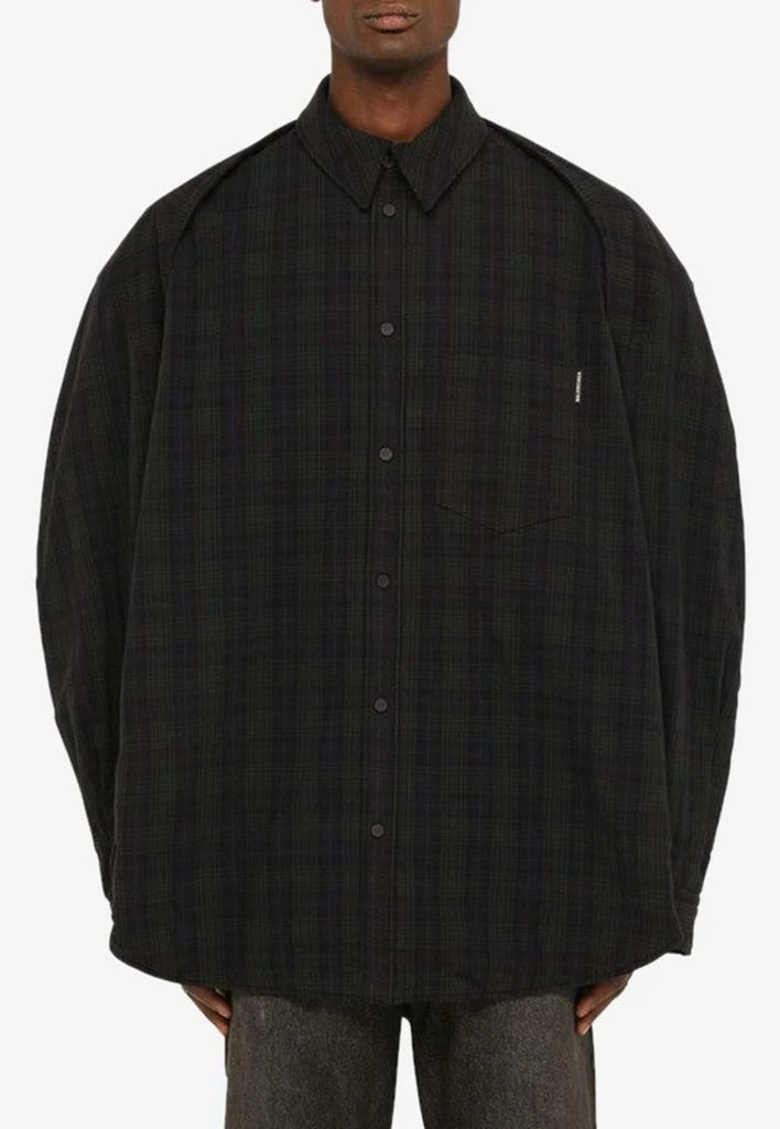 商品Balenciaga|Checked Convertible Overshirt,价格¥9944,第1张图片