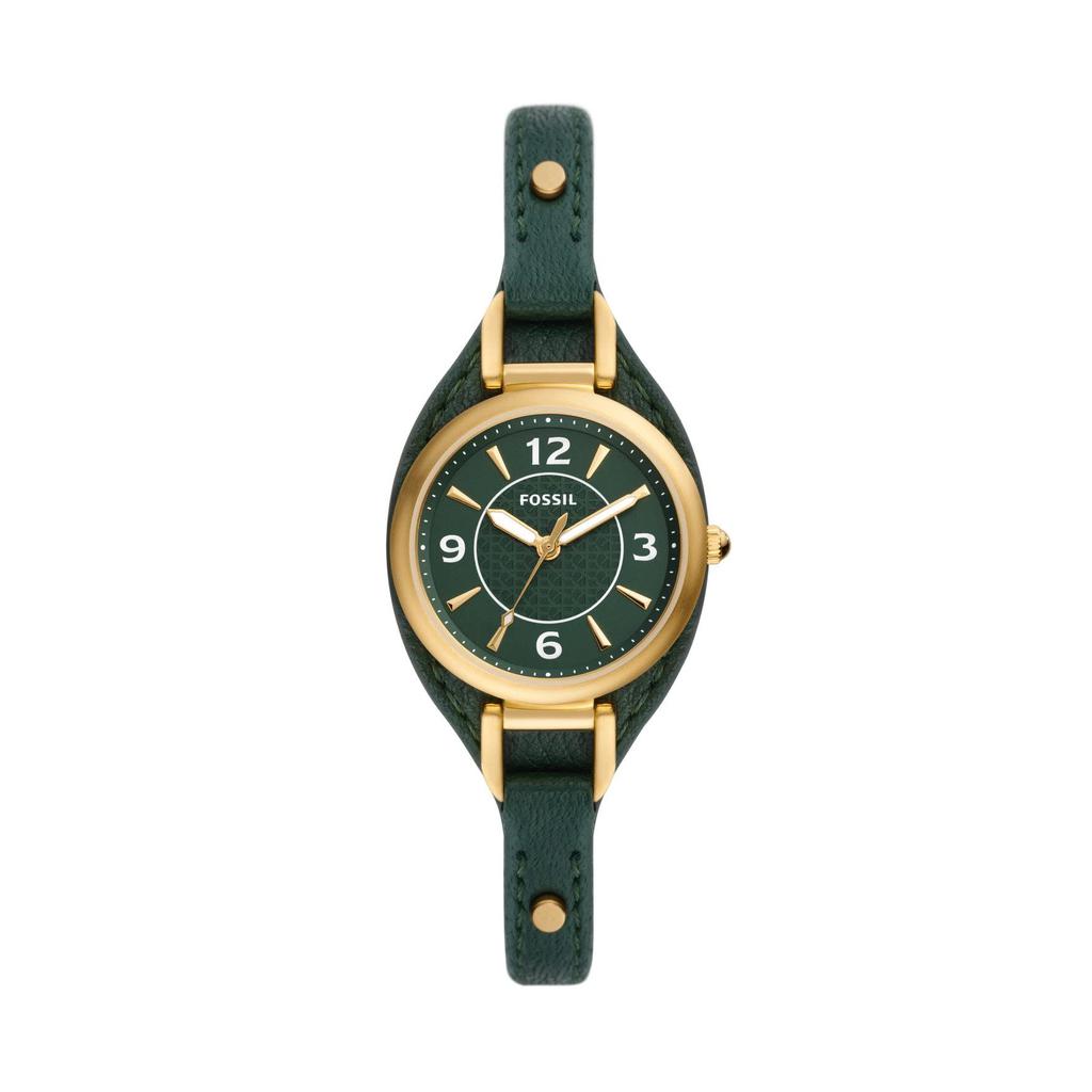 Carlie Three Hand Leather Watch - ES5241商品第1张图片规格展示
