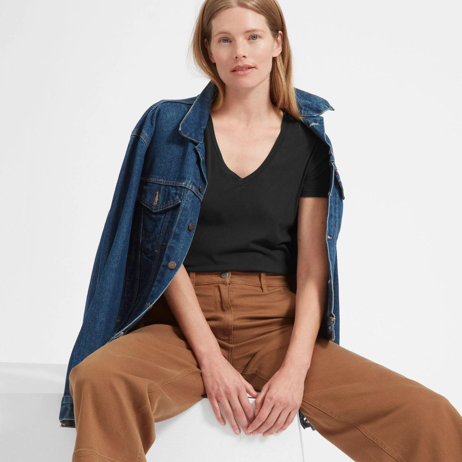 商品Everlane|纯棉V领T恤,价格¥134-¥149,第1张图片