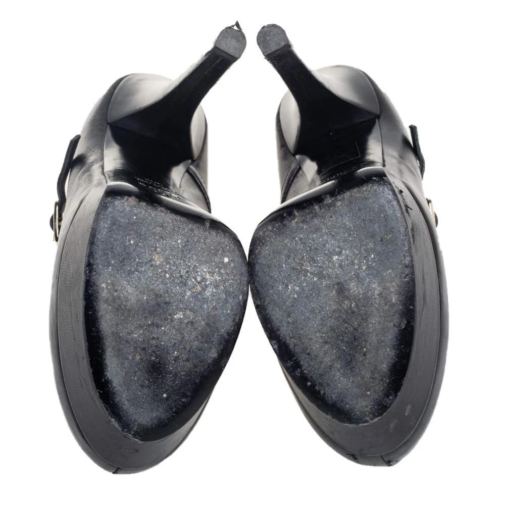 Fendi Black Leather Mary Jane Platform Pumps Size 38.5 商品