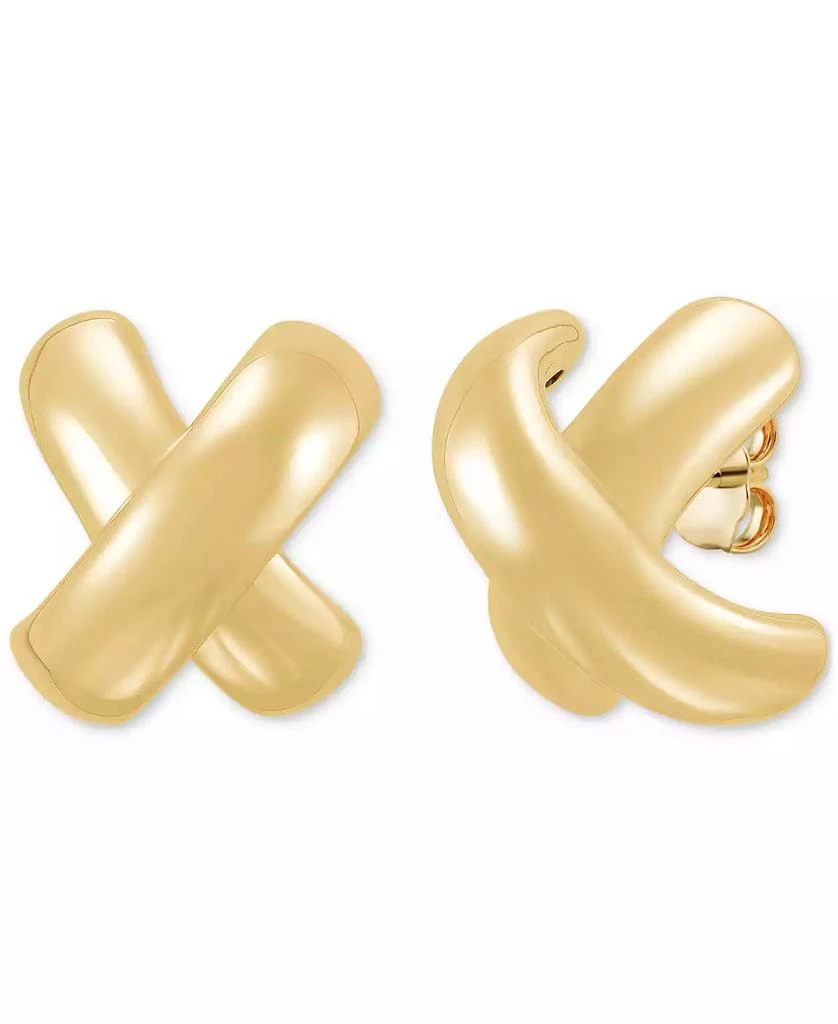 商品Macy's|Polished Large Bold X Stud Earrings in 14k Gold-Plated Sterling Silver,价格¥374,第3张图片详细描述