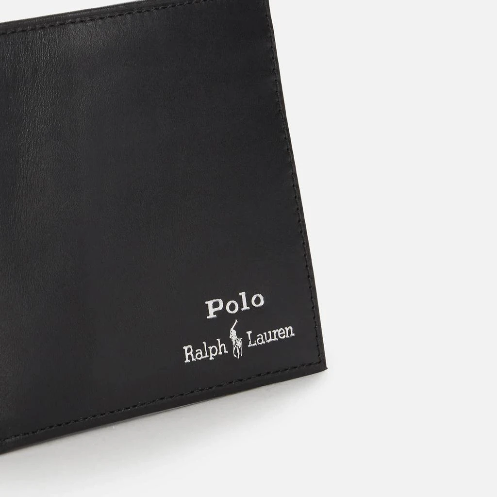 商品Ralph Lauren|Polo Ralph Lauren Men's Smooth Leather Gold Foil Wallet - Black,价格¥581,第4张图片详细描述