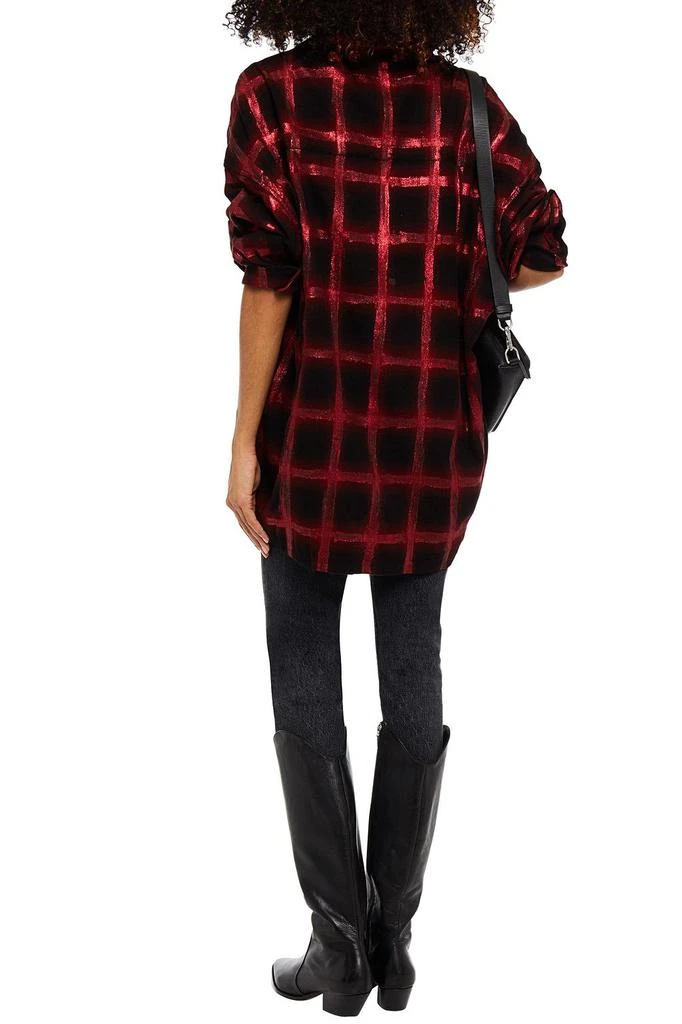 商品AMIRI|Glittered checked cotton-flannel shirt,价格¥1410,第1张图片