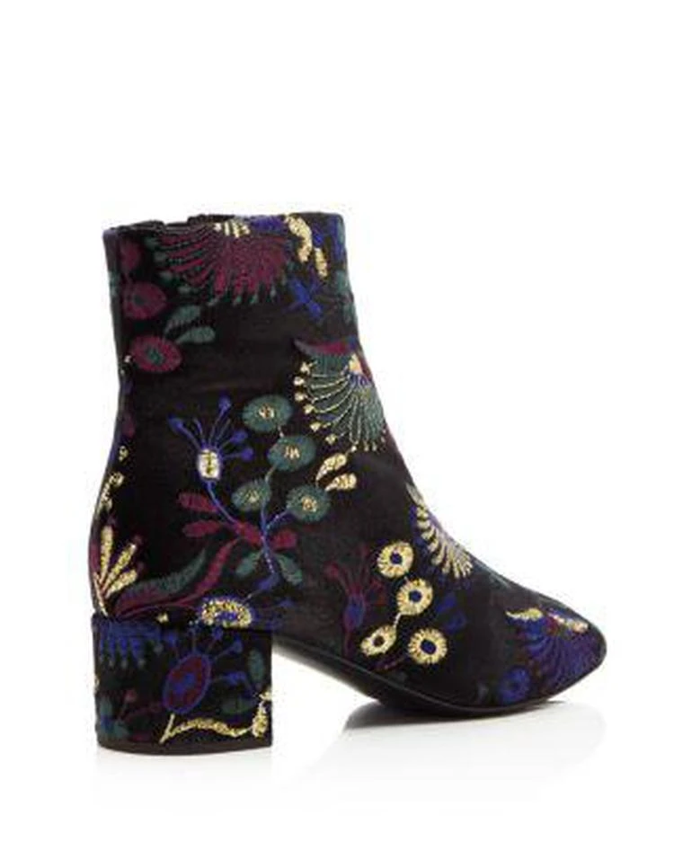 Women's Embroidered Velvet Block Heel Booties - 100% Exclusive 商品