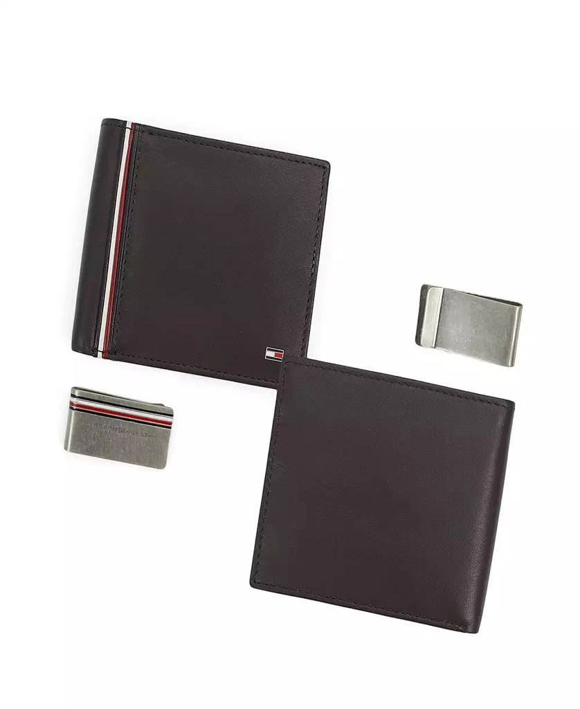 Men's RFID Global Striped Passcase Wallet and Money Clip Set 商品