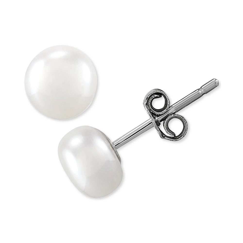 商品Giani Bernini|3-Pc. Set Cultured Freshwater Pearl (6mm) & Cubic Zirconia Stud Earrings in Sterling Silver, Created for Macy's,价格¥639,第2张图片详细描述