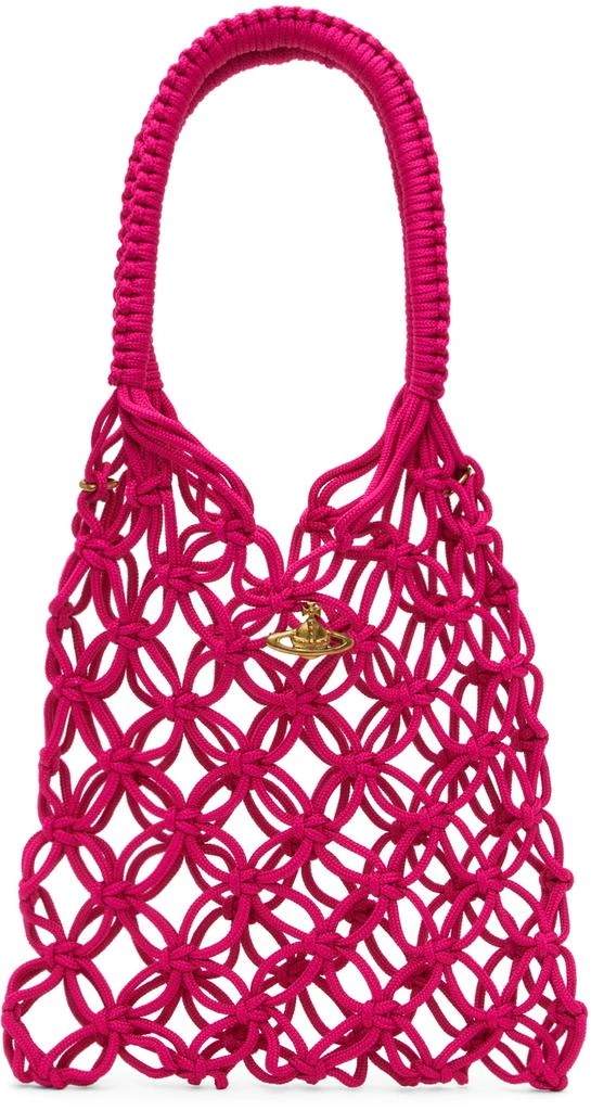 商品Vivienne Westwood|Pink Large Macrame Tote,价格¥2128,第1张图片