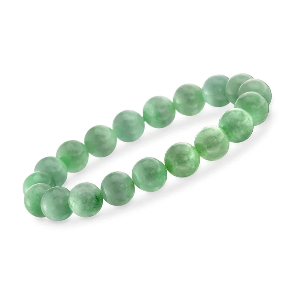 商品Ross-Simons|10mm Green Jade Bead Stretch Bracelet,价格¥876,第1张图片