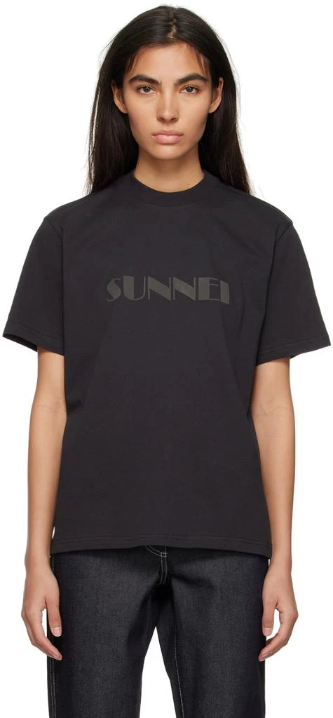 商品SUNNEI|Black Printed T-Shirt,价格¥1133,第1张图片