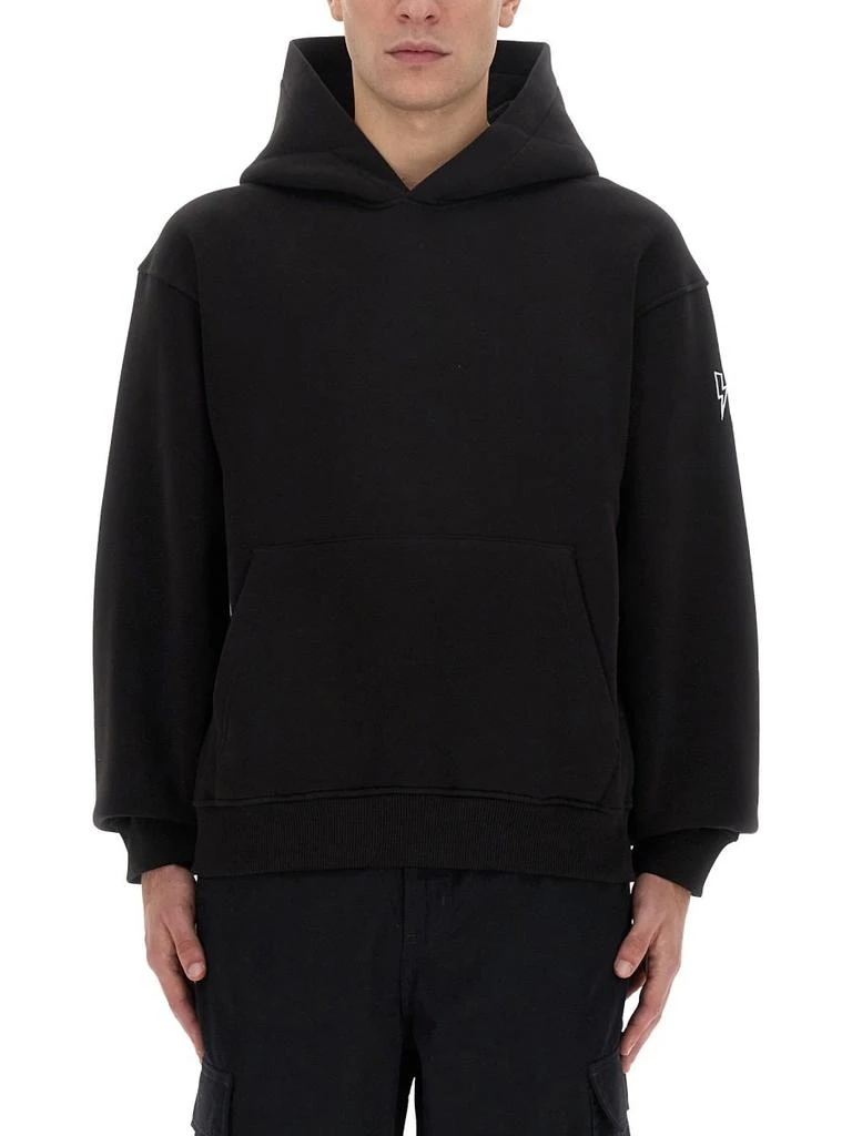 商品Neil Barrett|Neil Barrett Thunder Embroidered Long Sleeved Hoodie,价格¥2089,第1张图片