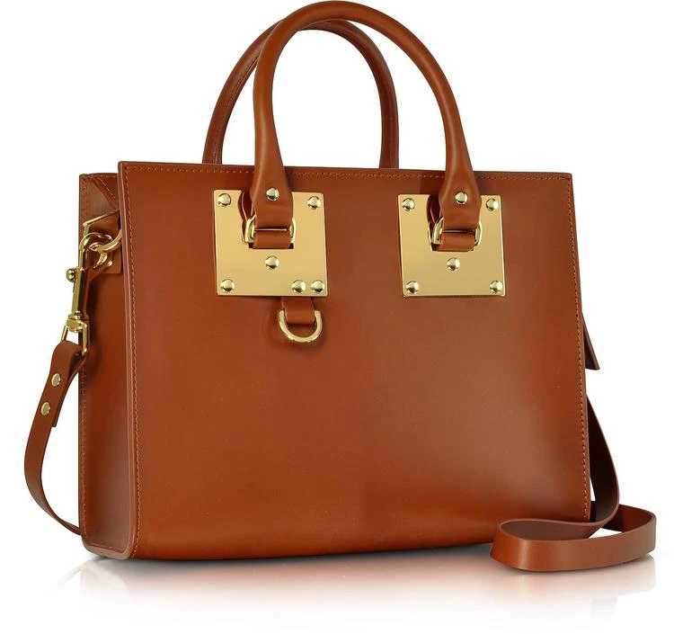 商品Sophie Hulme|黄褐色Albion马鞍皮革中号手提包,价格¥5672,第2张图片详细描述