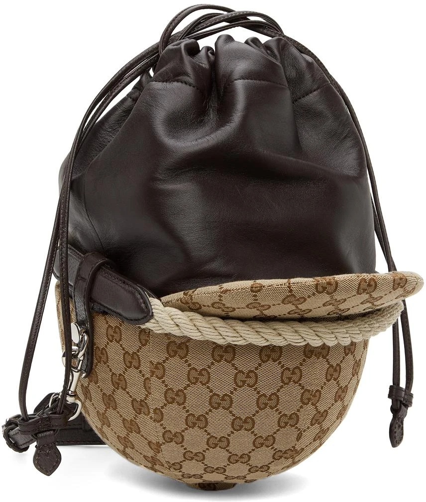 商品Gucci|Brown Equestrian GG Top Handle Bag,价格¥29935,第2张图片详细描述