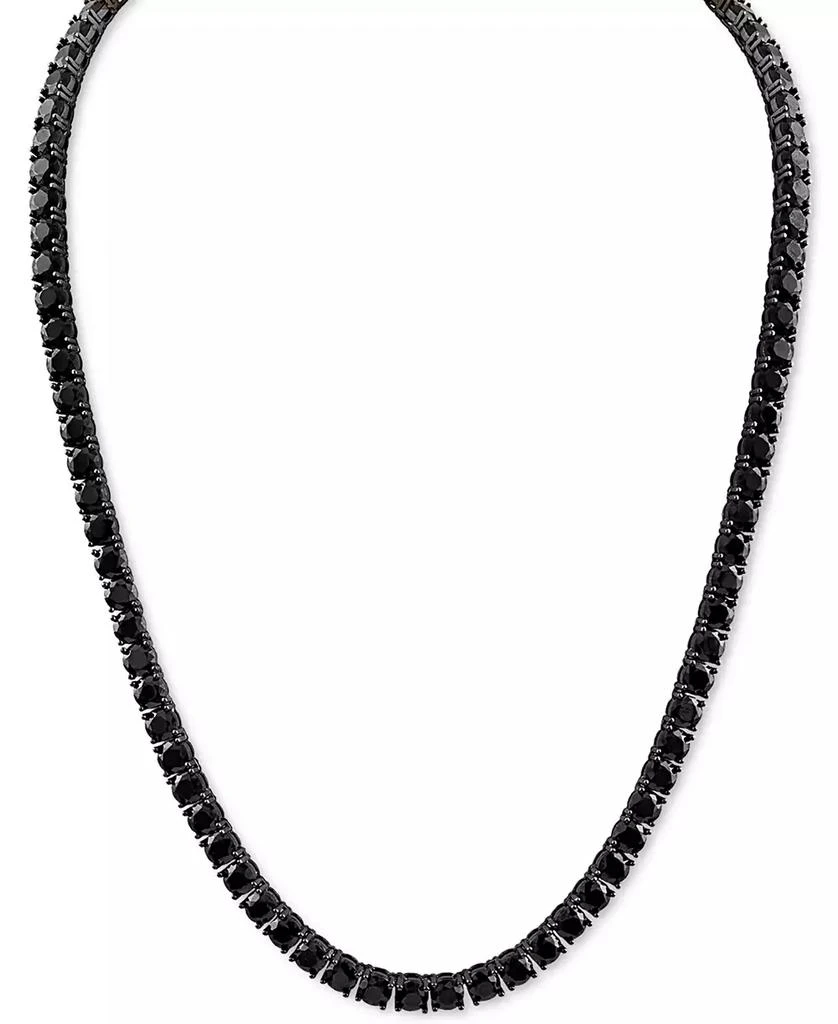 商品Esquire Men's Jewelry|Black Spinel 24" Tennis Necklace in Black Ruthenium-Plated Sterling Silver, Created for Macy's,价格¥3346,第1张图片