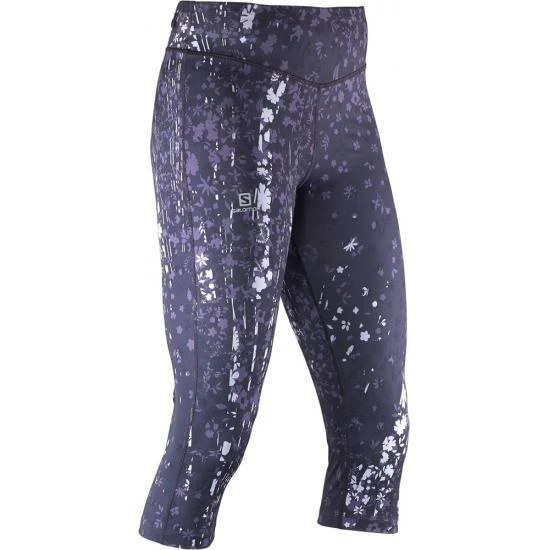 商品Salomon|Salomon - EVELVATE 3/4 TIGHT WMN - x-small - Nightshade Grey,价格¥398,第2张图片详细描述