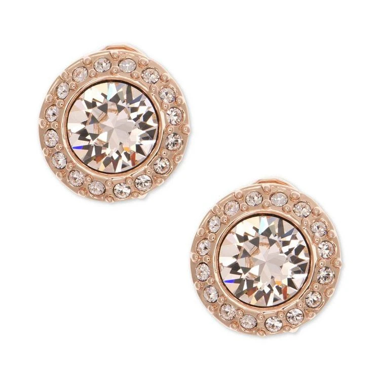 商品Givenchy|Rose Gold-Tone Crystal and Pavé Clip-on Stud Earrings,价格¥285,第1张图片